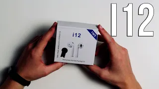 Обзор блютуз наушников i12 tws Копия AirPods