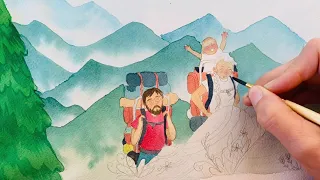 Painting a Children's Book Illustration with Watercolors