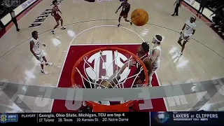 Technical foul called on South Carolina State player for hanging onto rim