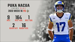 Puka Nacua Week 16 | Every Target, Catch, and Run vs New Orleans Saints | 2023 NFL Highlights