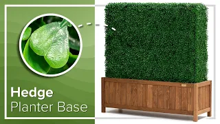 Artificial Hedge w/ Wooden Planter Box for Indoor & Outdoor Decorations | Special Events | Weddings