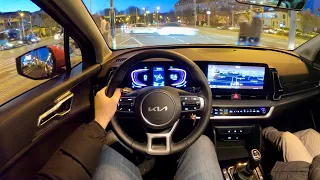 New KIA Sportage 2022 - NIGHT POV test drive & REVIEW (150 HP petrol, manual)