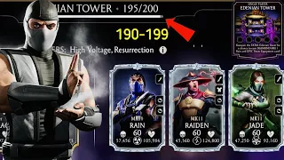 Edenian Fatal Tower Hard Battle 190-199 Fight + Reward | MK Mobile