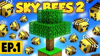 Minecraft Sky Bees 2 | A DIFFERENT KIND OF SKYBLOCK! #1 [Modded Questing Skyblock]