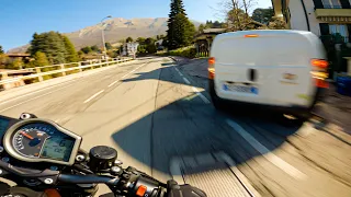 Close call & Fun | KTM SUPERDUKE 1290 R AKRAPOVIC [RAW 4K]