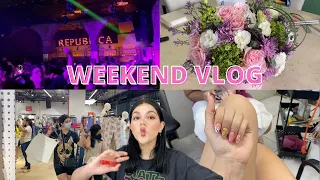 WEEKEND VLOG (Grwm, fiesta, nuevo corte, uñitas, flores) || Marbloggss