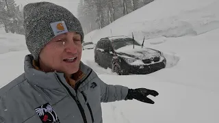 Massive Sierra Blizzard Donner Pass & Lake Tahoe Snow Chaos