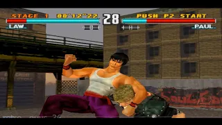 Battle of ups and downs with  law|| tekken 3 ost