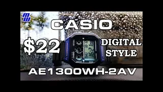 Casio AE1300WH-2AV - Review, Measurements, Amber Light, Secret Agents