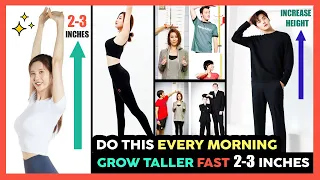 Do This Every Morning | 6 Lazy Stretches to Grow Taller Fast 2-3 inches & Improve Posture (All Ages)