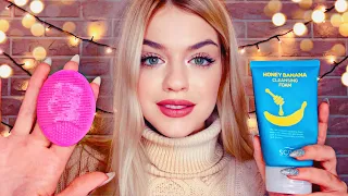 АСМР🥰УХОД ЗА КОЖЕЙ ПЕРЕД СНОМ😴ASMR| DOING YOUR SKINCARE ROUTINE