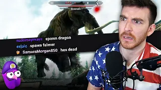 Skyrim, but if my heart rate gets too high it summons 10 dragons (VOD)