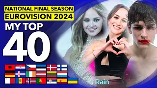 Eurovision 2024 | National Final Season - My Top 40 So Far [January 28th]