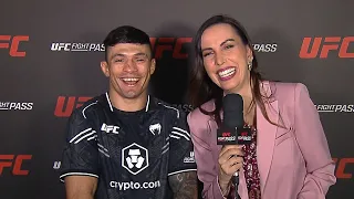 Alessandro Costa comemora vitória e pede adversário ranqueado após o UFC 301