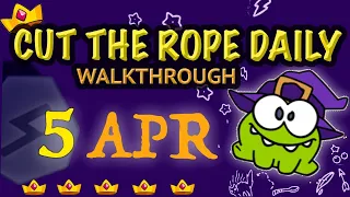 Cut The Rope Daily April 5 | #walkthrough  | #10stars | #solution