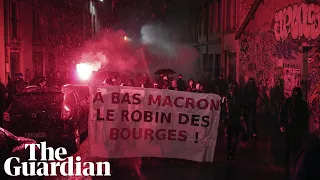 Protests in Paris and Lyon as France's Macron is re-elected