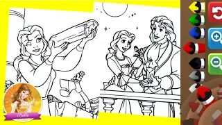 Coloring Pages Disney Princess Belle Beaty and the Beast for kids