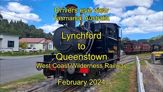 Drivers view Tasmania, Lynchford to Queenstown, Feb 2024