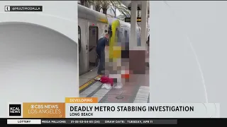 Long Beach Metro stabbing victim dead; suspect at large