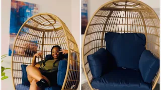 Unboxing/ Assembling / and Reviewing “Best Choice Products Wicker Egg Chair!”