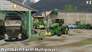 🇫🇷 My New John Deere Farm in Alsace, John Deere X9 Harvester│Wahlbach│Multiplayer│FS 19│Timelapse#1