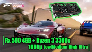 RX 580 4gb | Forza 5 Benchmark - 1080p - Low, Medium, High, Ultra #rx580 #forzahorizon5