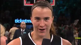 Sabrina Ionescu and Breanna Stewart postgame sideline interviews