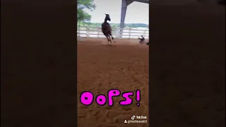 Riding fail - falling off a horse while jumping