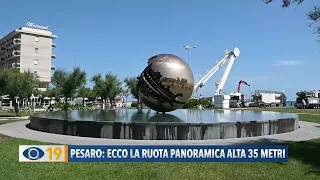 Pesaro: in fase di montaggio la ruota panoramica alta 35 metri