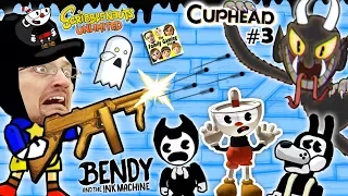 BENDY & THE INK MACHINE + SCRIBBLENAUTS UNLIMITED + CUPHEAD! FGTEEV Cheats & Beat Entire Game FAST!!