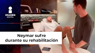 Neymar sufre y llora durante su rehabilitación