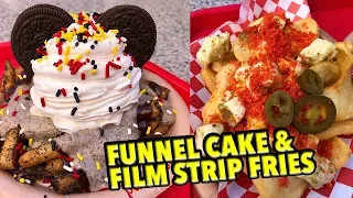 Mickey Funnel Cake and Film Strip Fries at Award Wieners in DCA