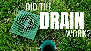 DIY French Drain Test | Yard Drainage Solution | pt. 2