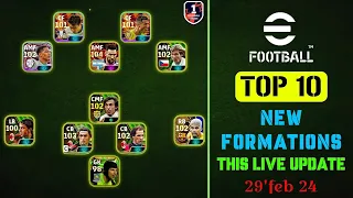 Top 15 Quick Counter Best Formations In EFOOTBALL 2024 MOBILE | 4-2-4 is Available!?🤔