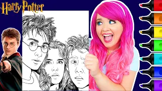 Coloring Harry Potter, Ron & Hermione