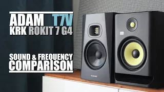 KRK Rokit 7 G4 RP7G4 vs Adam Audio T7V  ||  Sound & Frequency Response Comparison