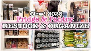 *NEW* FRIDGE RESTOCK + PANTRY ORGANIZATION | KITCHEN CLEANING & ORGANIZING | CLEAN AND ORGANIZE