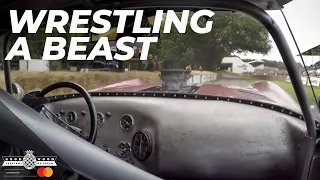 Wrestling a mighty V8 Cheetah up the Goodwood Hill | FOS onboard