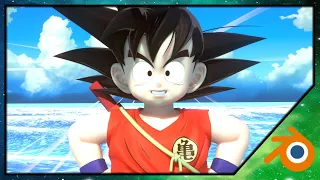 Kid Goku's Kamehameha [Dragonball Blender Animation]