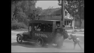 Usa - 1920s - in this silent film compilation, the keystone kops go to great lengths to chase down