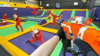 Nerf War | Amusement Park Battle 32 (Nerf First Person Shooter)
