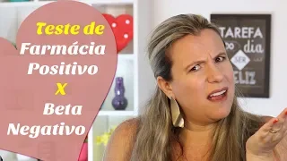 TESTE DE FARMÁCIA POSITIVO E BETA NEGATIVO | Monica Romeiro