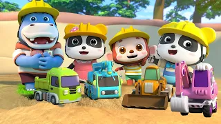 Excavator, Crane Truck, Loader | Construction Vehicles Song | Kids Song | BabyBus - Cars World