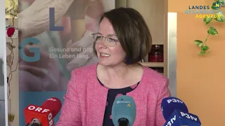 Pressekonferenz zum Thema "Tag der Pflege" mit Landesrätin Christiane Teschl-Hofmeister.