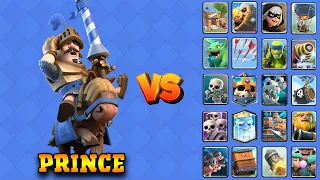 PRINCE MAX SPEED vs ALL CARDS | Clash Royale - Royal OVS
