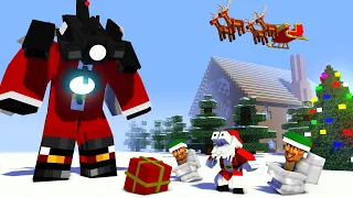 CHRISTMAS SKIBIDI TOILET AND SANTA TITAN CAMERAMAN - Minecraft skibidi multiverse
