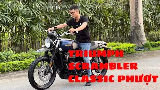 Triumph Scrambler - Mẫu classic bụi bặm cho dân phượt! #TrườngCarbon