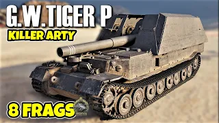 WoT G.W.Tiger P Gameplay ♦ 8 Frags 4k Dmg ♦ SPG Arty Review