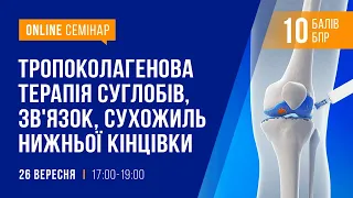 Тропоколагенова терапія суглобів, зв'язок, сухожиль  нижньої кінцівки. Guna MD-Collagen