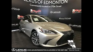 Tan 2019 Lexus ES 300H Premium Package Review - Downtown Edmonton, AB